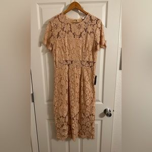 NWT NSR Lace Short Sleeve Midi Dress